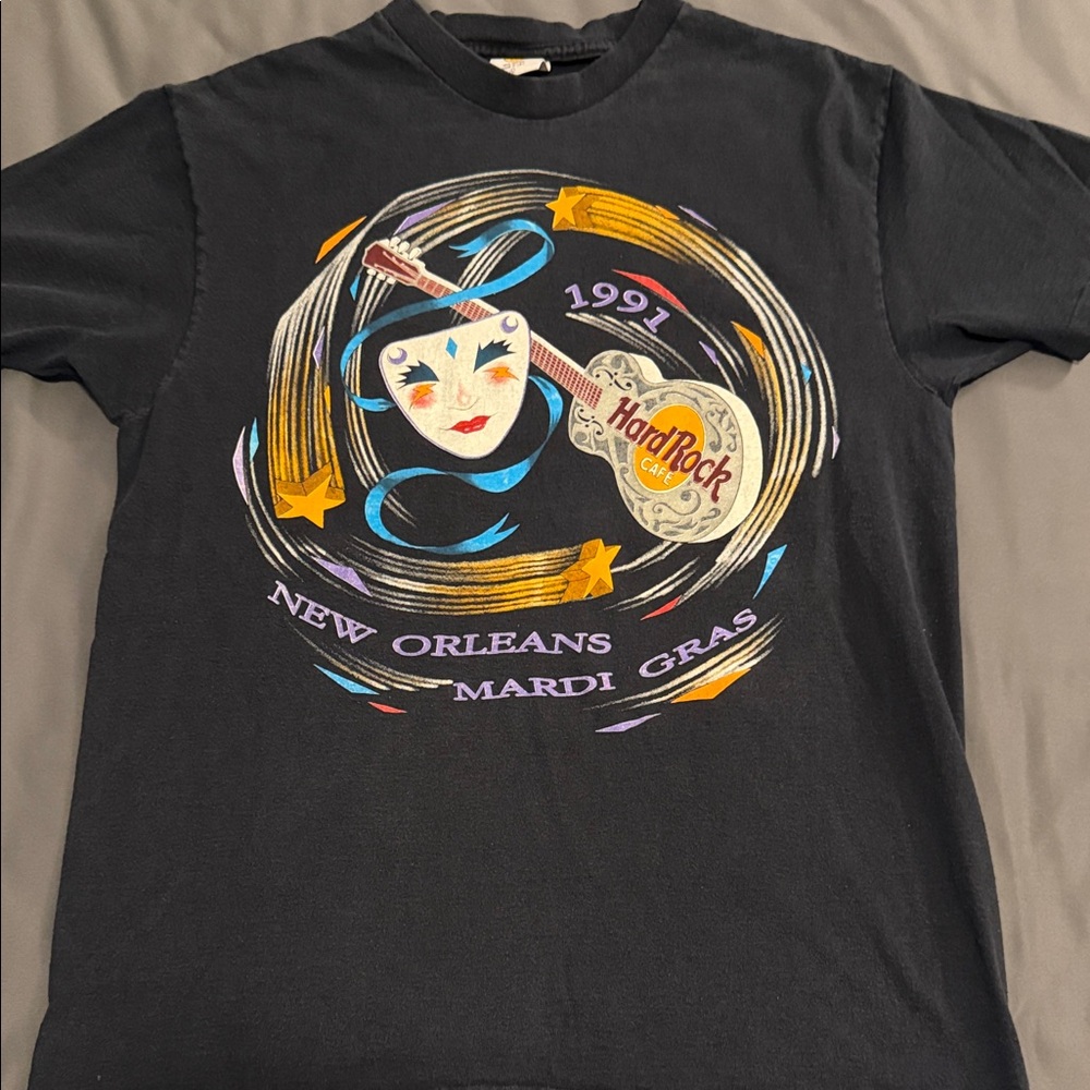 Hard Rock Cafe Black Mardi Gras Kids Tee